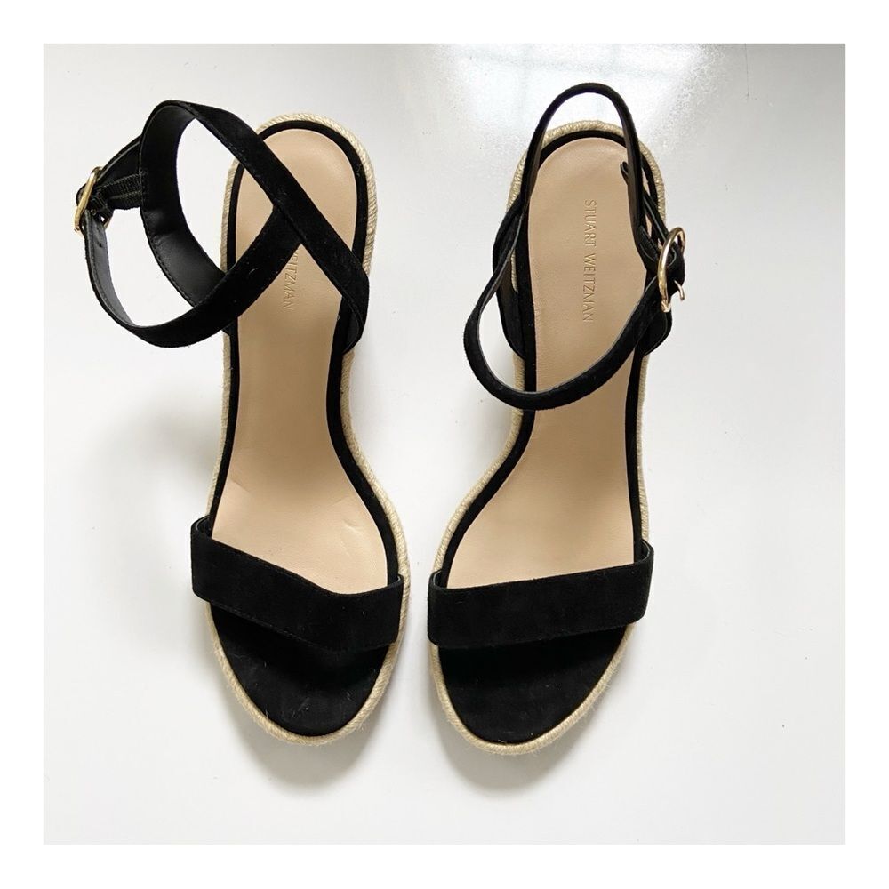 NEW Stuart Weitzman Teddi Espadrille Wedge Sandal size 11 - Picture 3 of 10